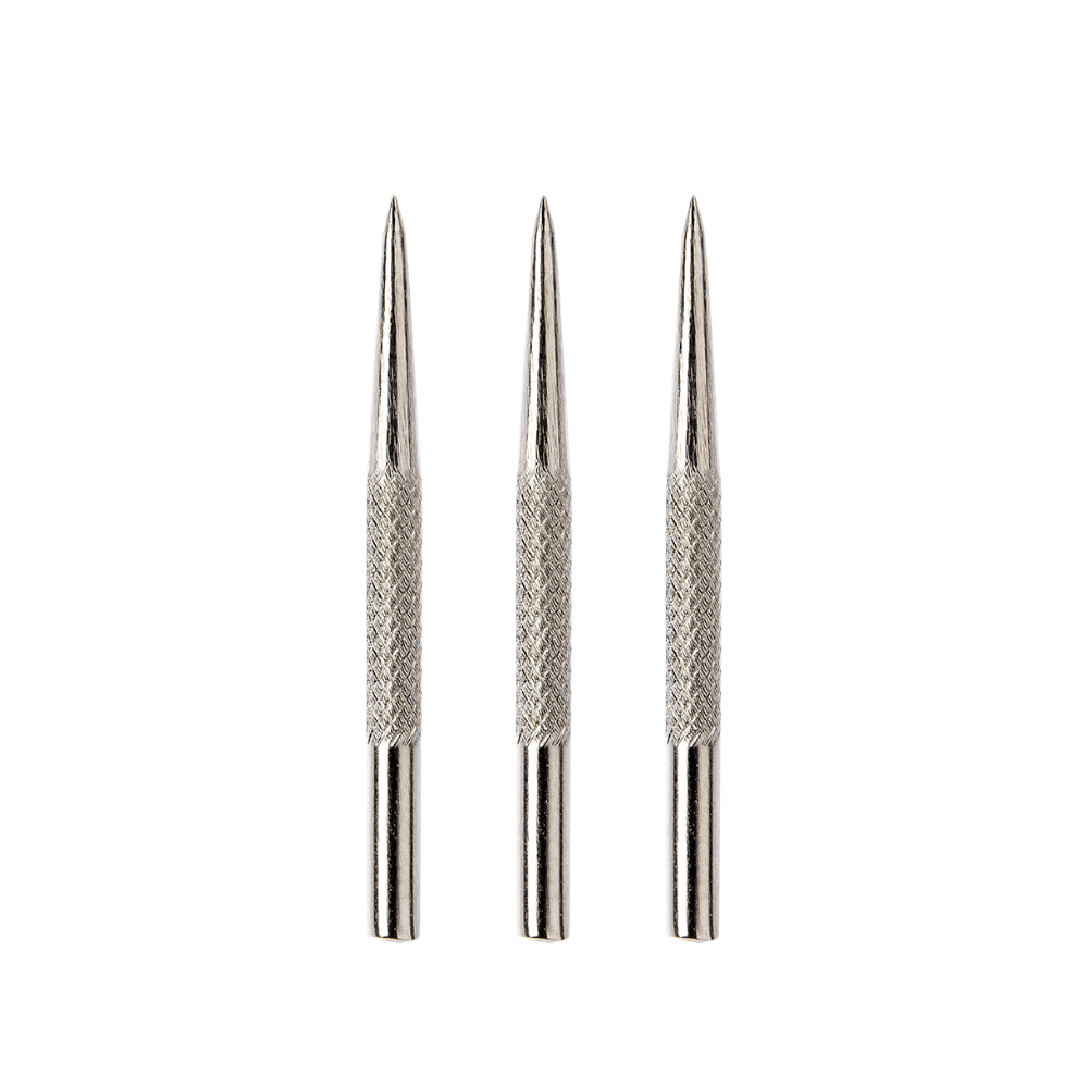 Winmau Knurled Silver Effect Spitzen