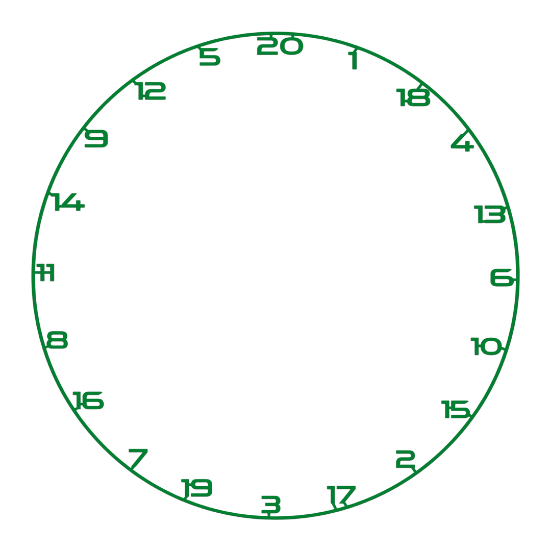 Bullet Custom Number Ring Green