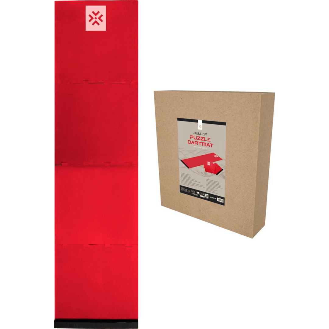 Bullet Puzzle Dart Mat Red Black with Packaging