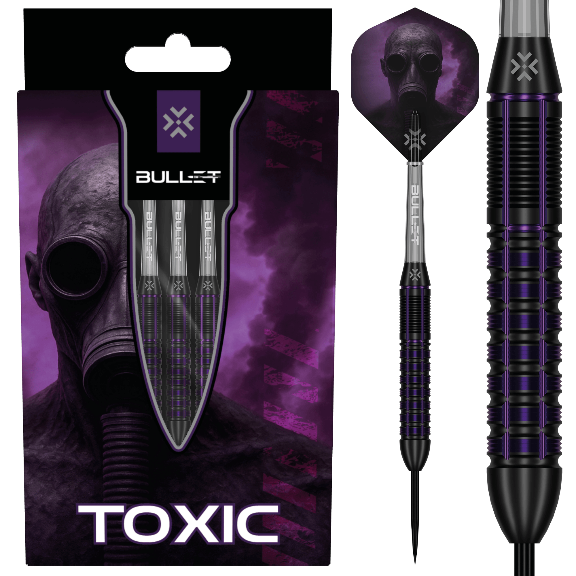 Bullet Toxic Brass Steeldarts Verpackung