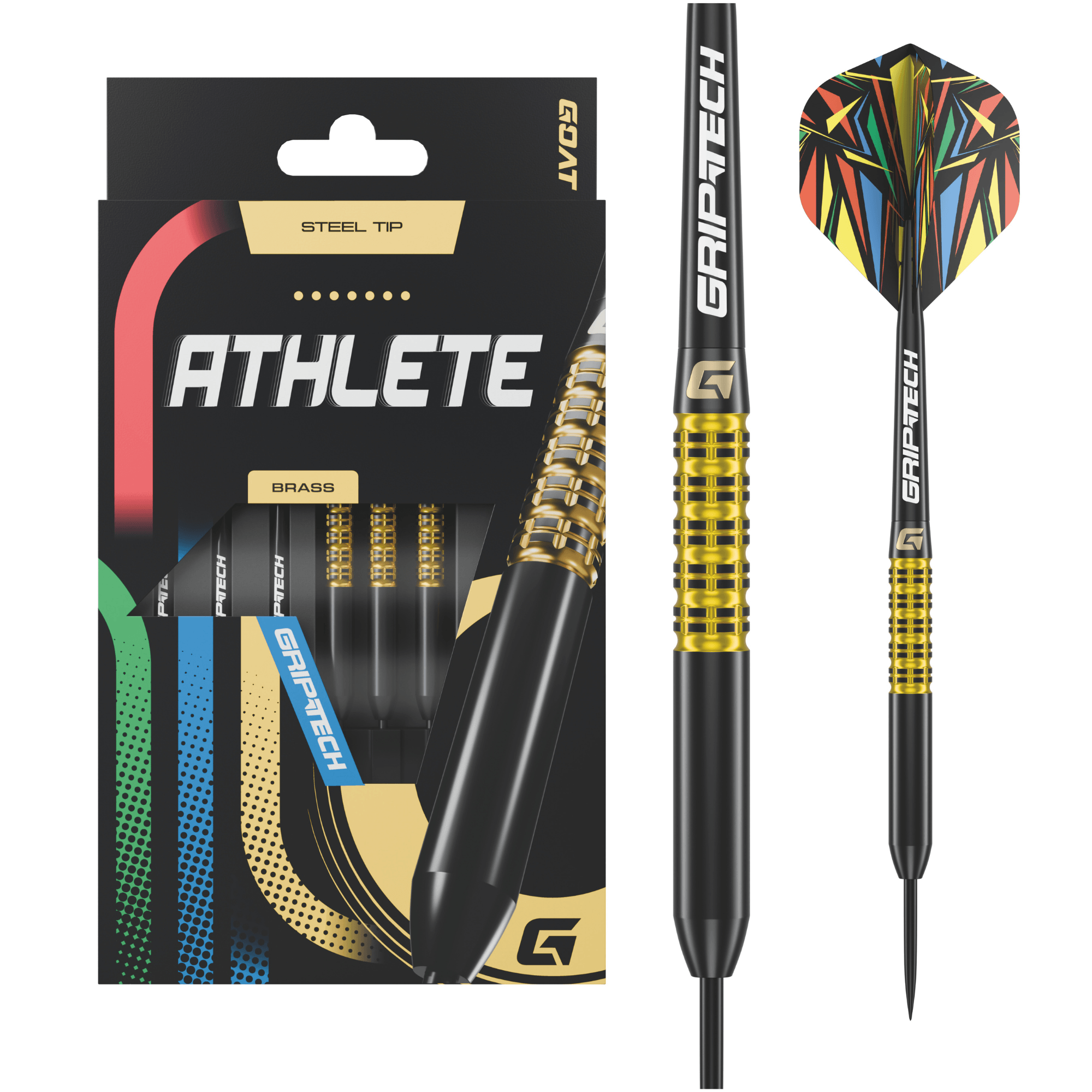 GOAT Athlete Yellow Brass Steeldarts Verpackung