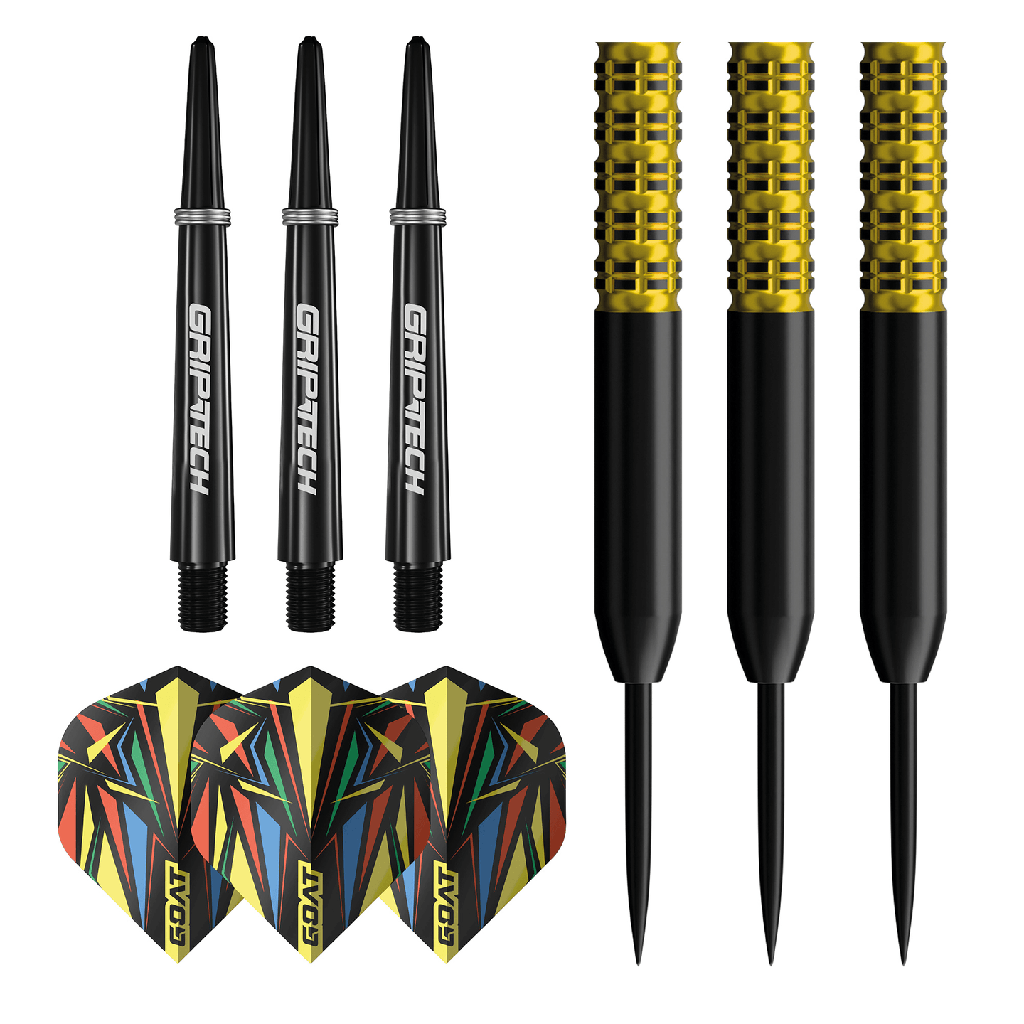 GOAT Athlete Yellow Steeldarts Packungsinhalt