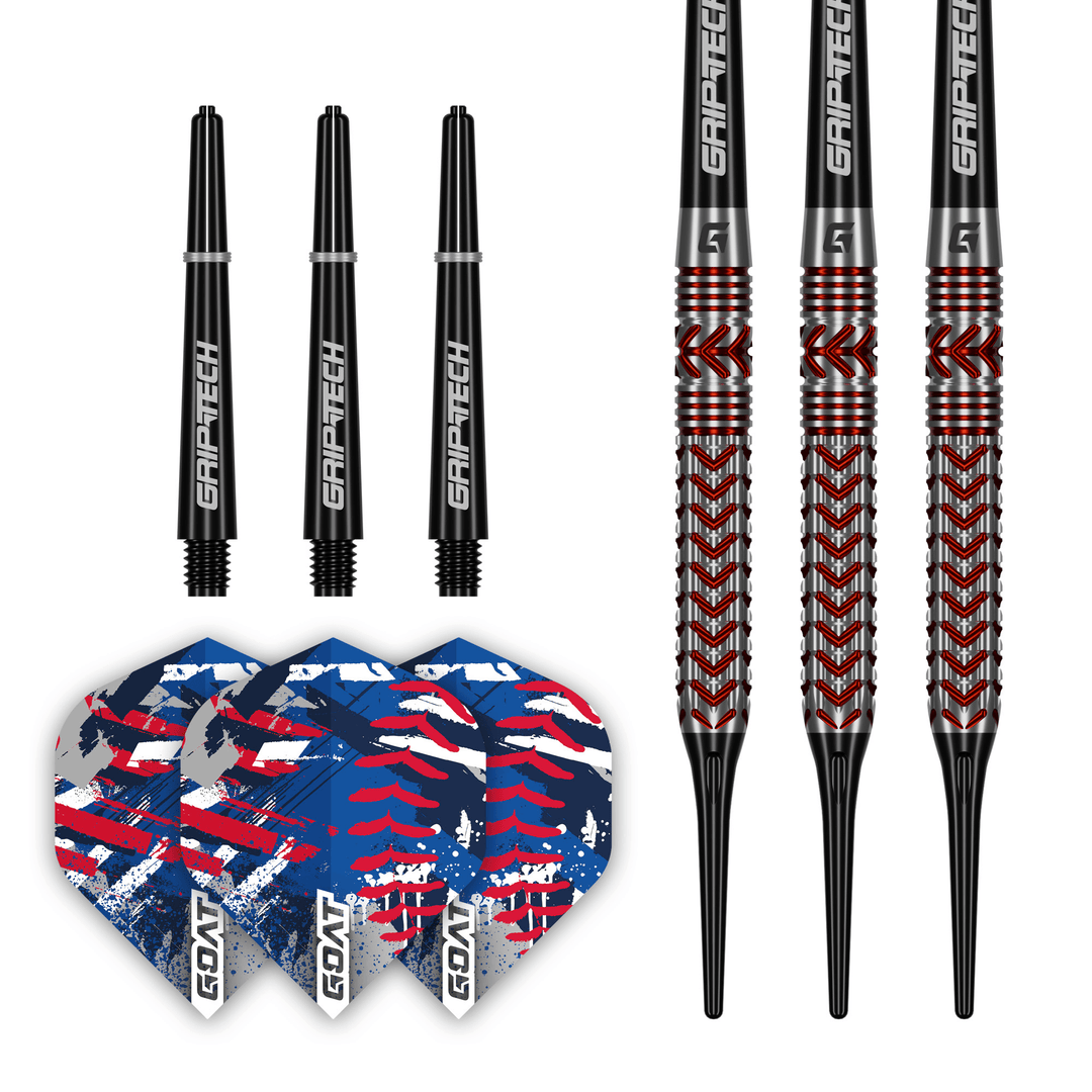 GOAT Curveball Softdarts package contents