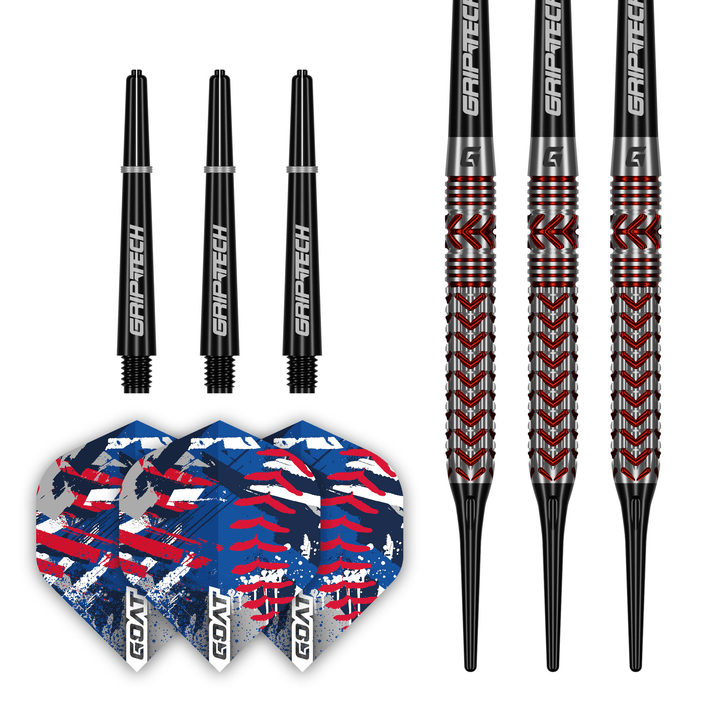 GOAT Curveball Softdarts package contents