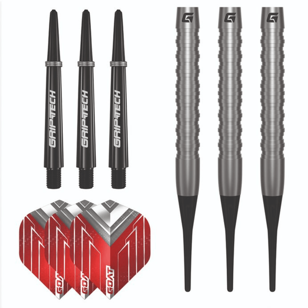 GOAT Podium Silver soft darts package contents