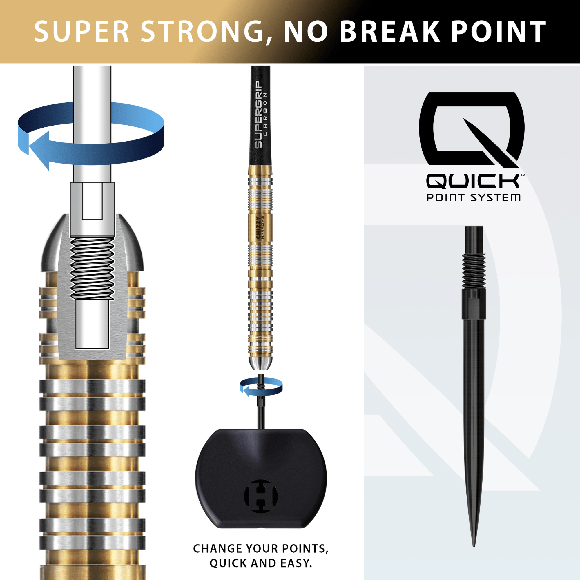 Harrows Chizzy Series 2 Quick Point Steeldarts Details QP