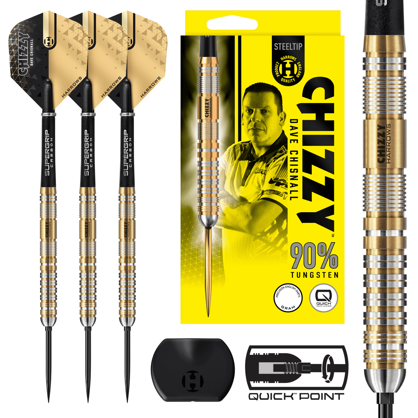 Harrows Chizzy Series 2 Quick Point Steeldarts Packungsinhalt