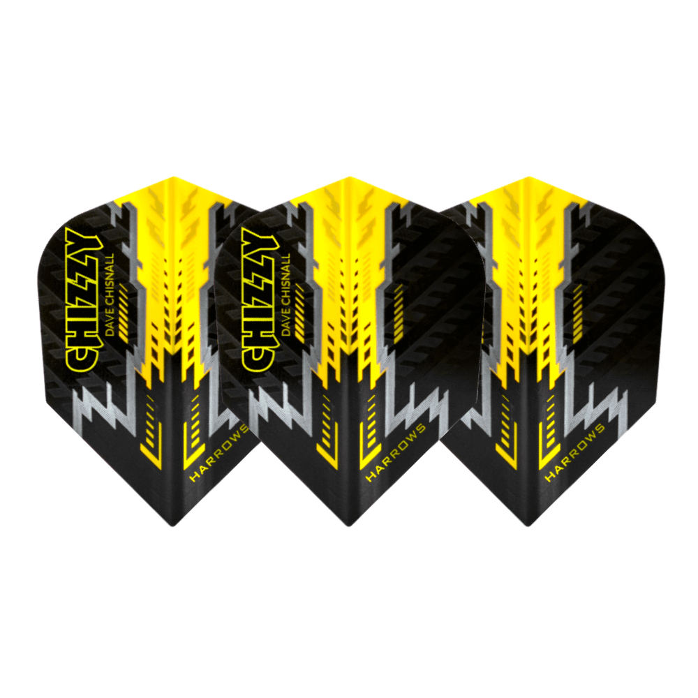 Harrows Dave Chisnall Prime Flights - SchwarzGelb Set