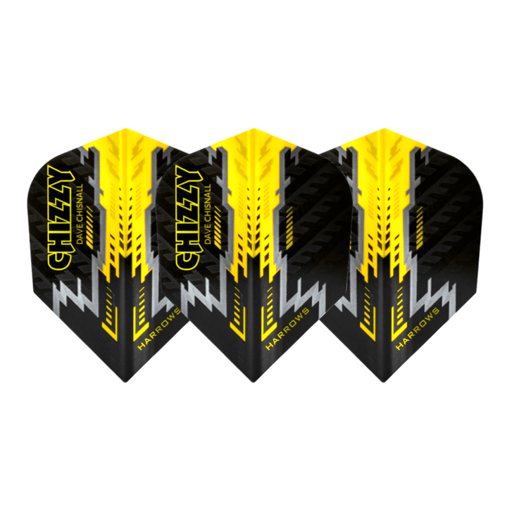 Harrows Dave Chisnall Prime Flights - SchwarzGelb Set