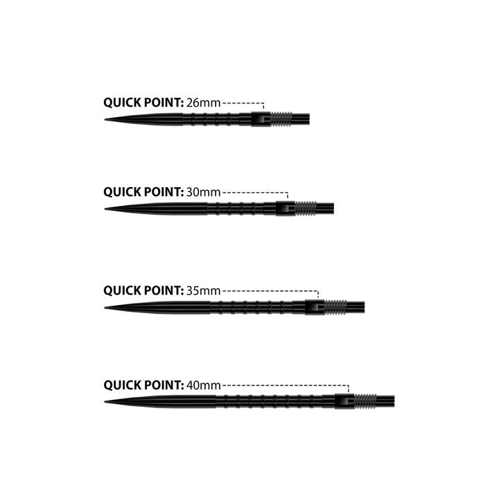 Harrows Heavy Metal Quick Point Spitzen Black Maße