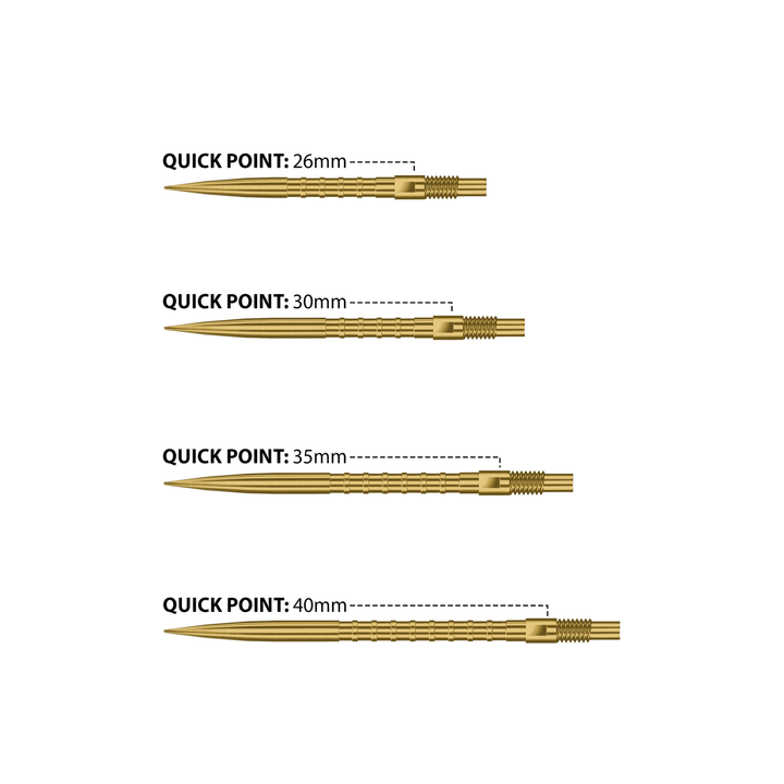 Harrows Heavy Metal Quick Point Spitzen Gold Maße