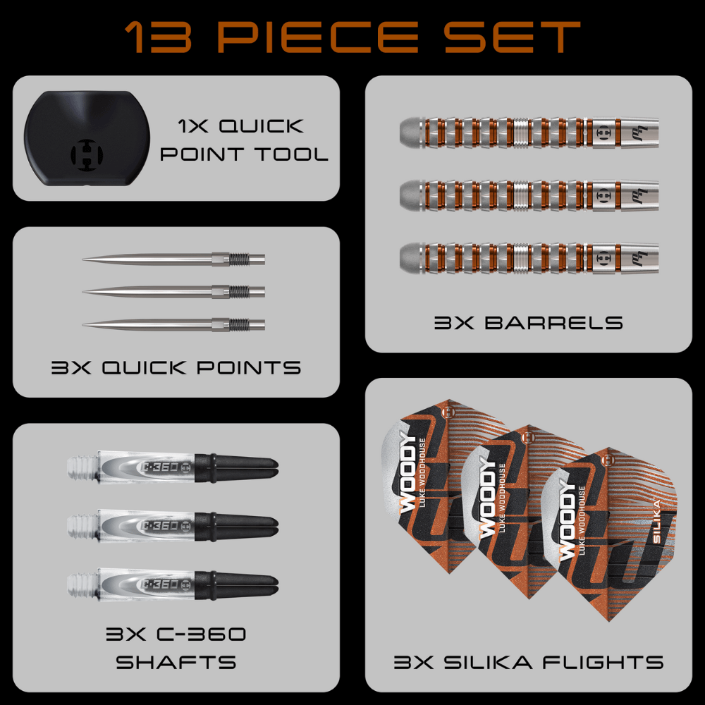 Harrows Luke Woodhouse Series 3 QP Steeldarts Set