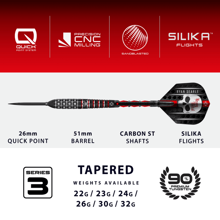 Harrows Ryan Searle Series 3 QP Steeldarts Abmessungen