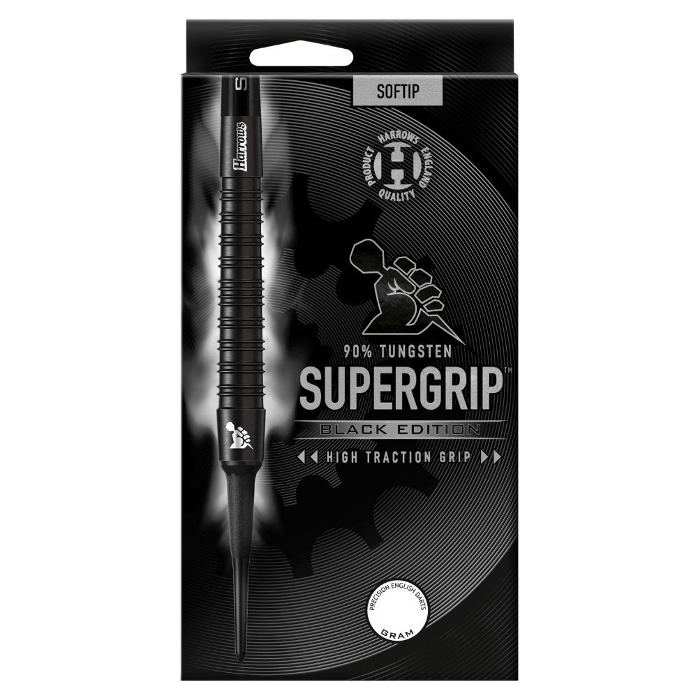 Harrows Supergrip Black Edition Softdarts Packung