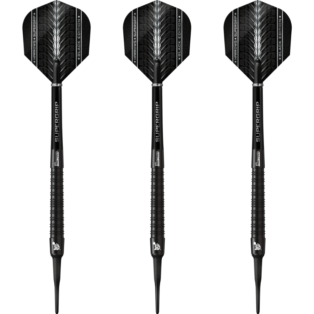 Harrows Supergrip Black Edition Softdarts Set