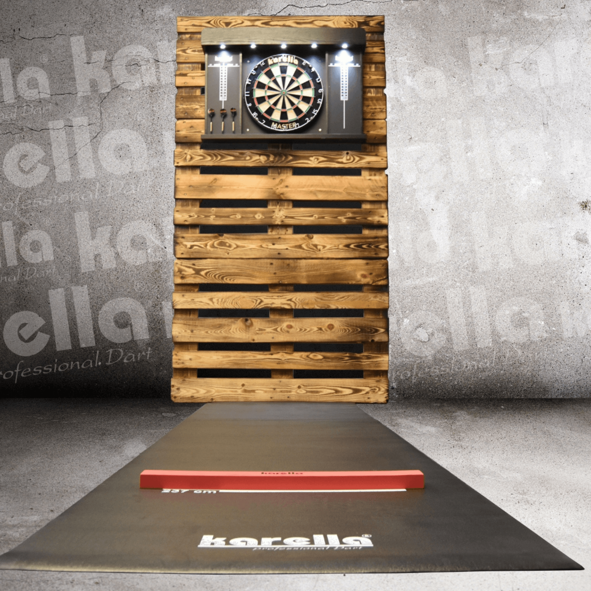 Karella Eco-Star Dartmatte Anwendungsbeispiel