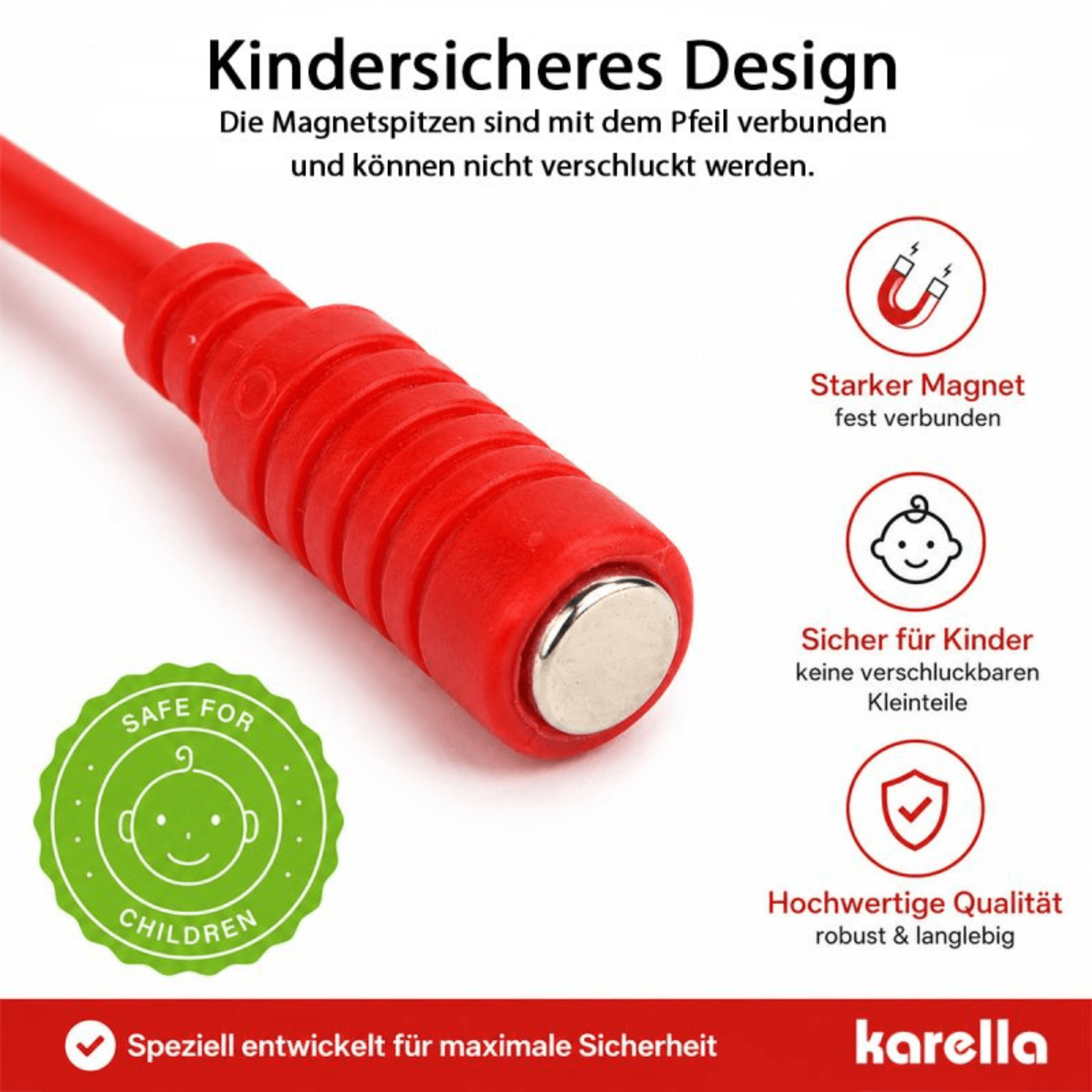 Karella Magnet Dartpfeile - weiß Details Dart
