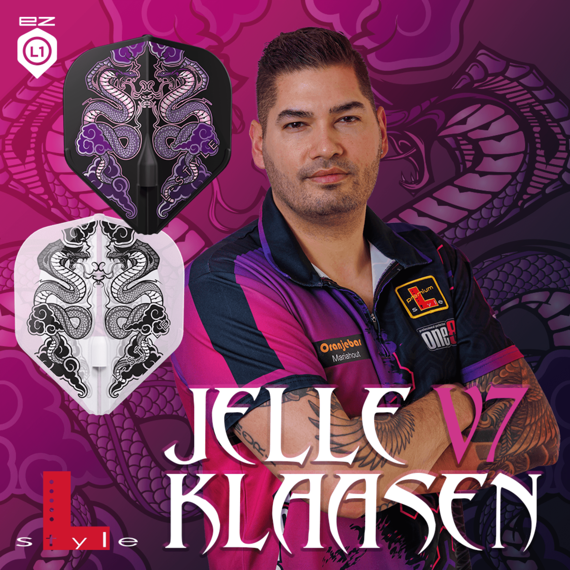 L-Style L1EZ Jelle Klaasen V7 CLW Flights Player