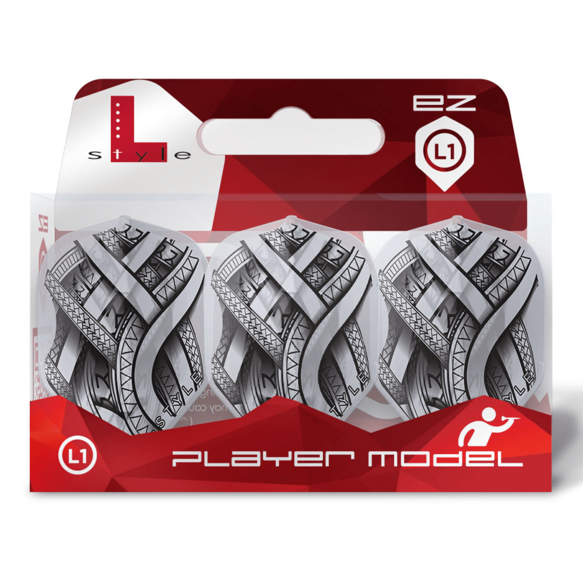 L-Style L1EZ Mike de Decker Type A Black Clear White Flights Verpackung