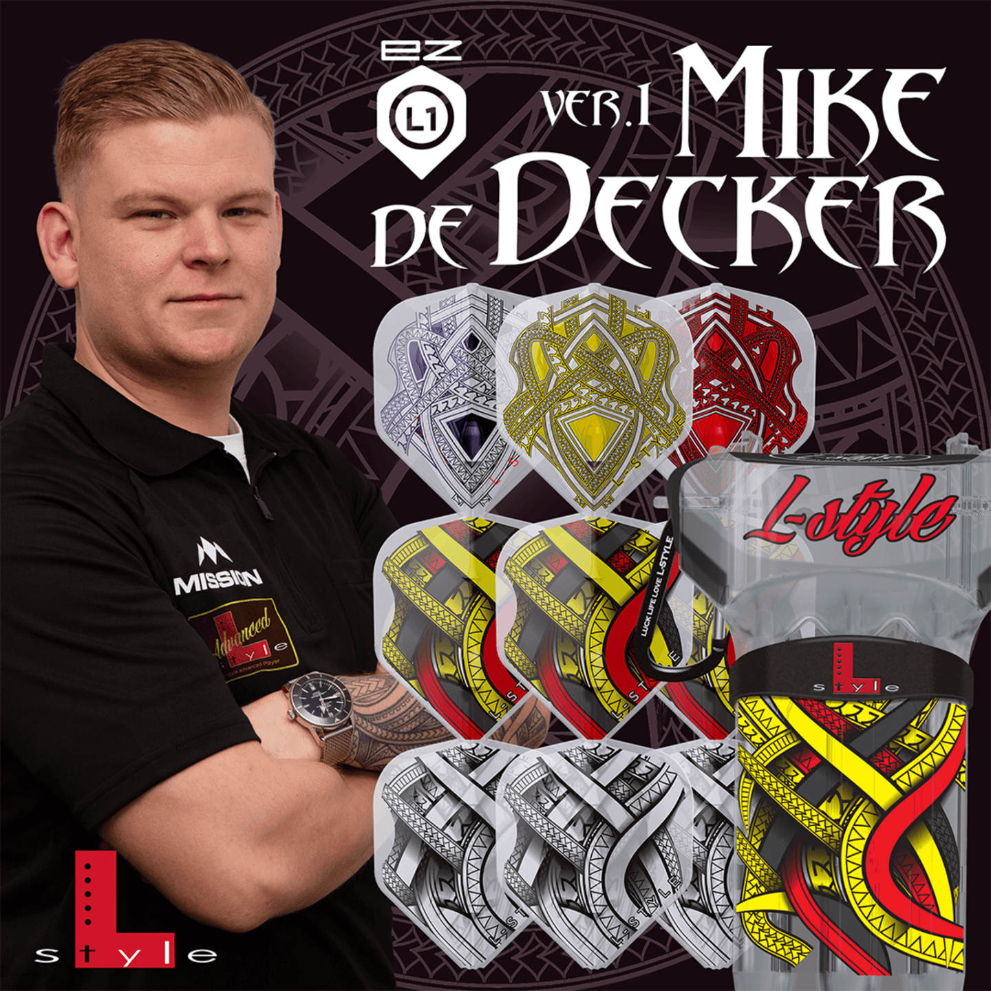 L-Style L1EZ Mike de Decker Type A Clear White Flights Player