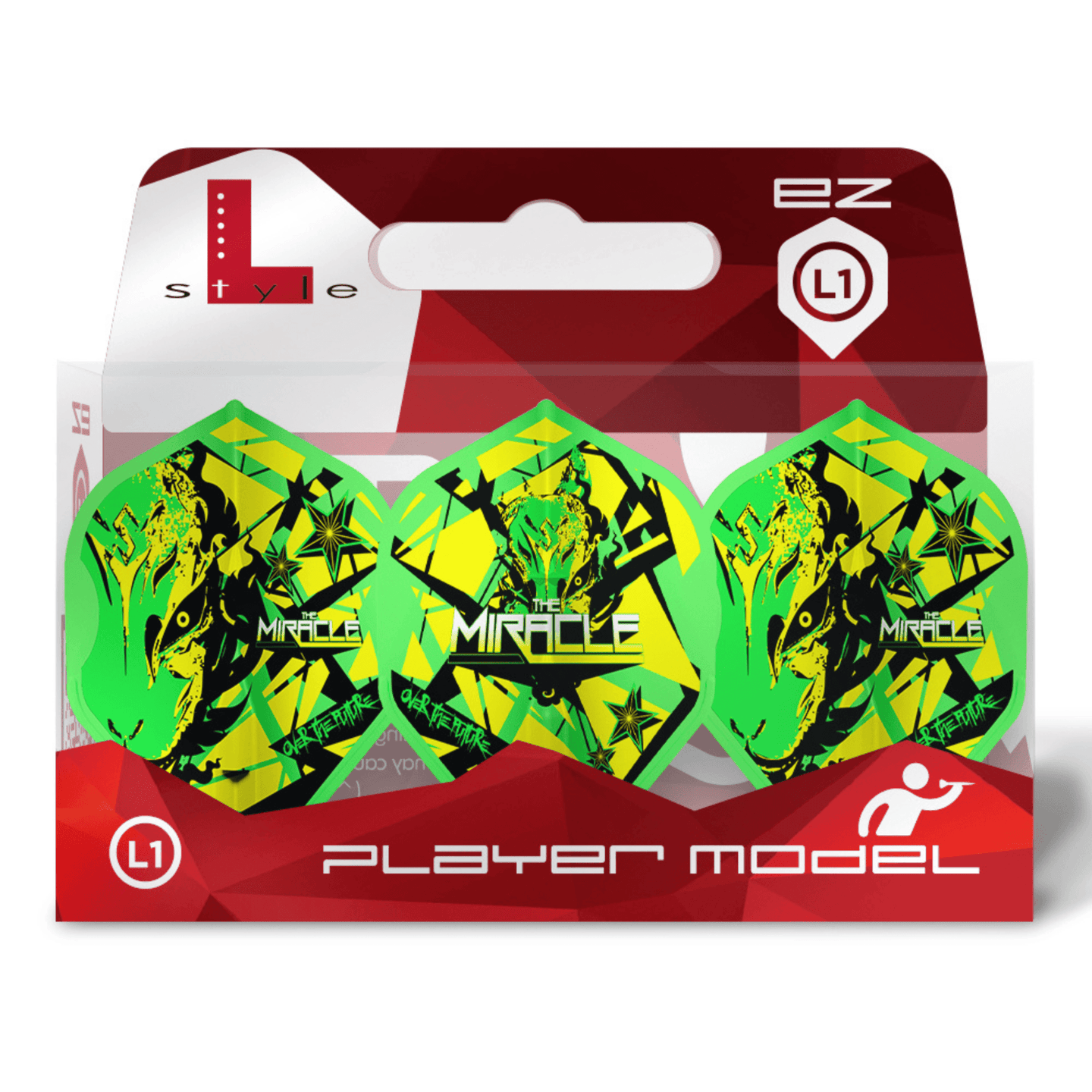 L-Style L1EZ Mikuru Suzuki V5 Neon Green Flights Verpackung