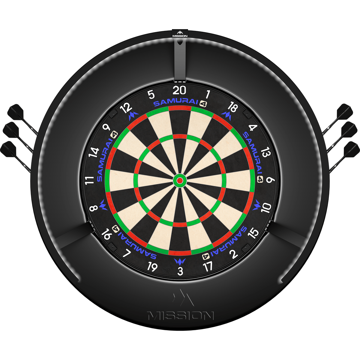 Mission Dartboard Surround Black mit Board