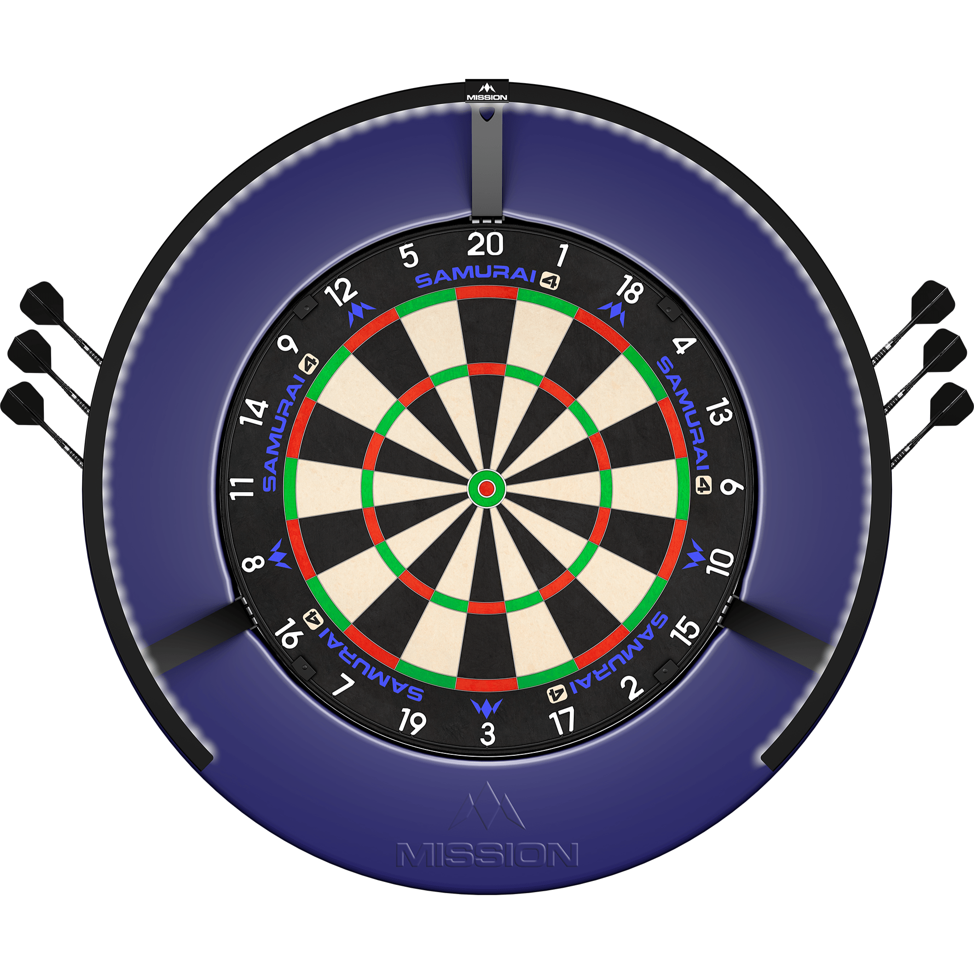Mission Dartboard Surround Blue mit Board