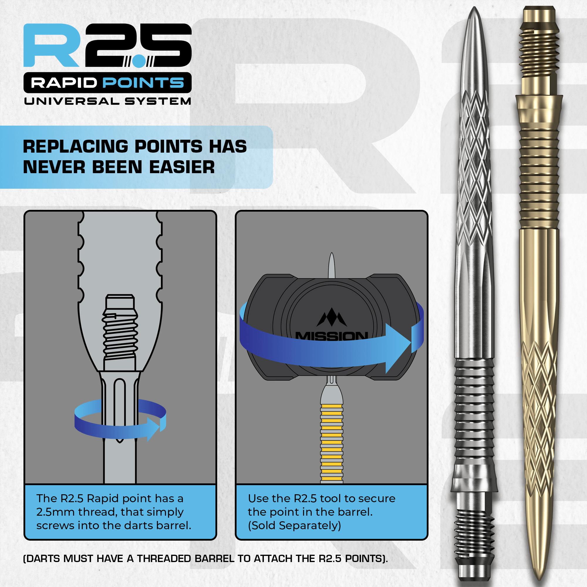 Mission Rapid Point DSX Gold Details Rapid Point