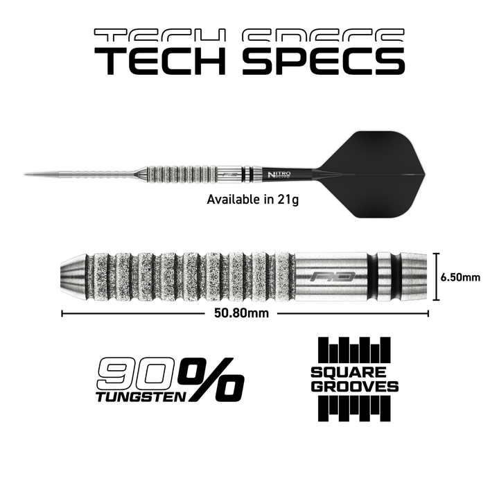 Red Dragon Gian van Veen Tour Edition Switch Point Steeldarts dimensions