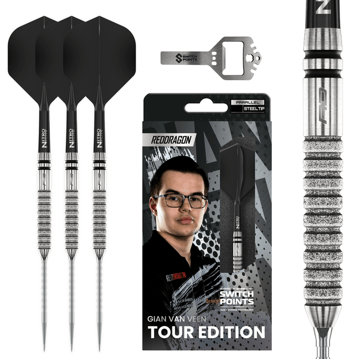 Red Dragon Gian van Veen Tour Edition Switch Point Steeldarts packaging