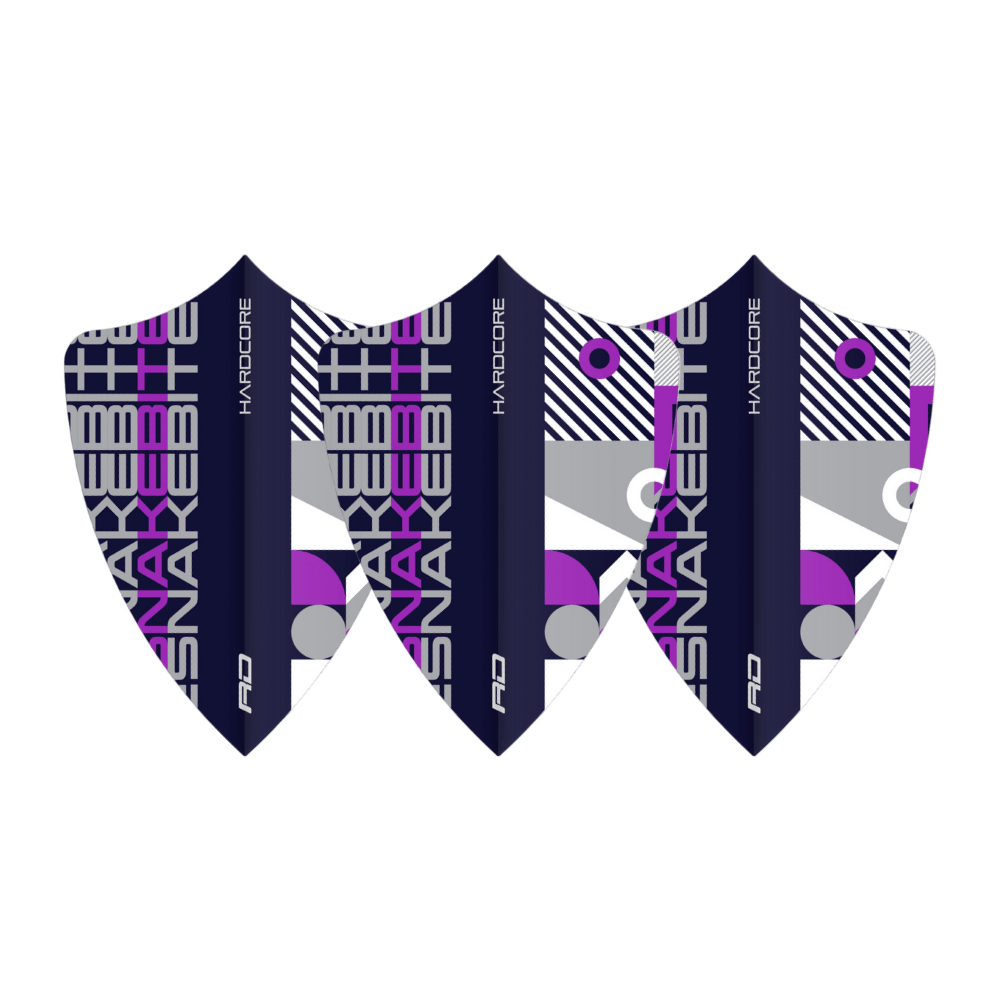 Red Dragon Hardcore Snakebite Purple Freestyle Flights Set