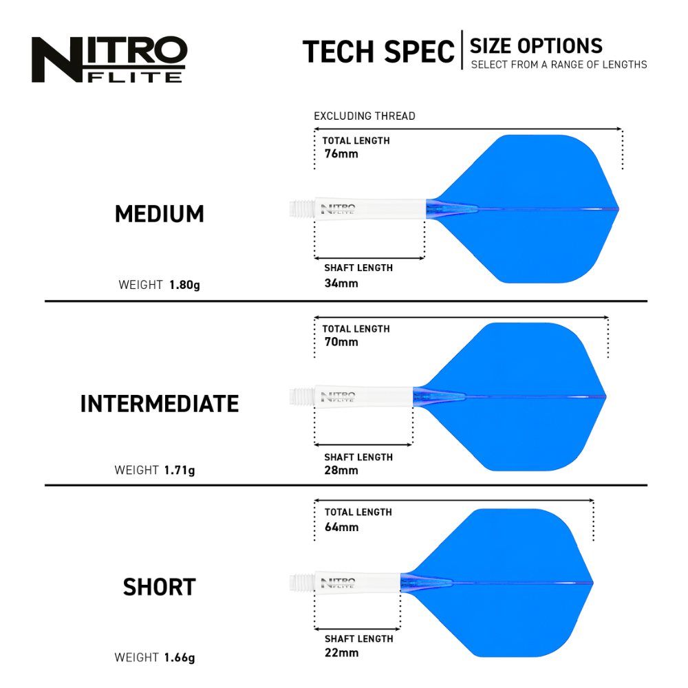 Red Dragon Nitro Flite System White & Blue Detail