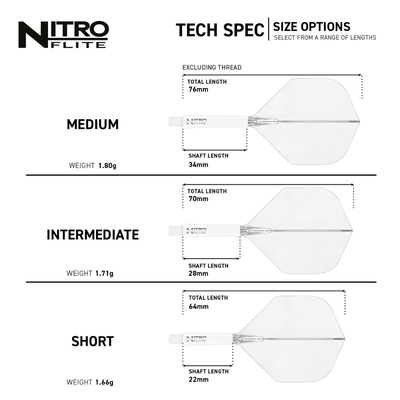 Red Dragon Nitro Flite System White & Clear Detail