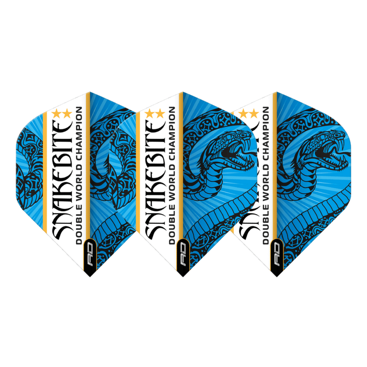 Red Dragon Peter Wright Double World Champion Blue White Flights Set