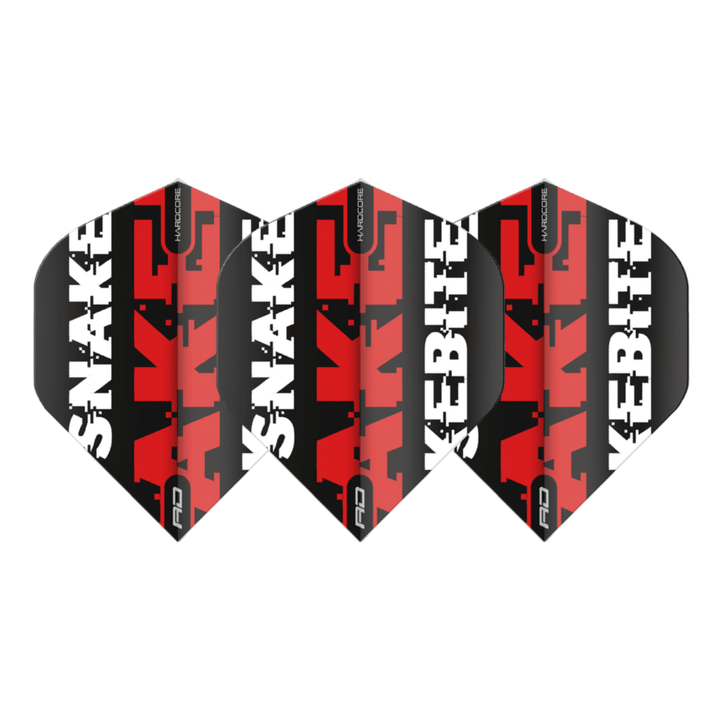 Red Dragon Peter Wright Snakebite Flights - SchwarzRot Set