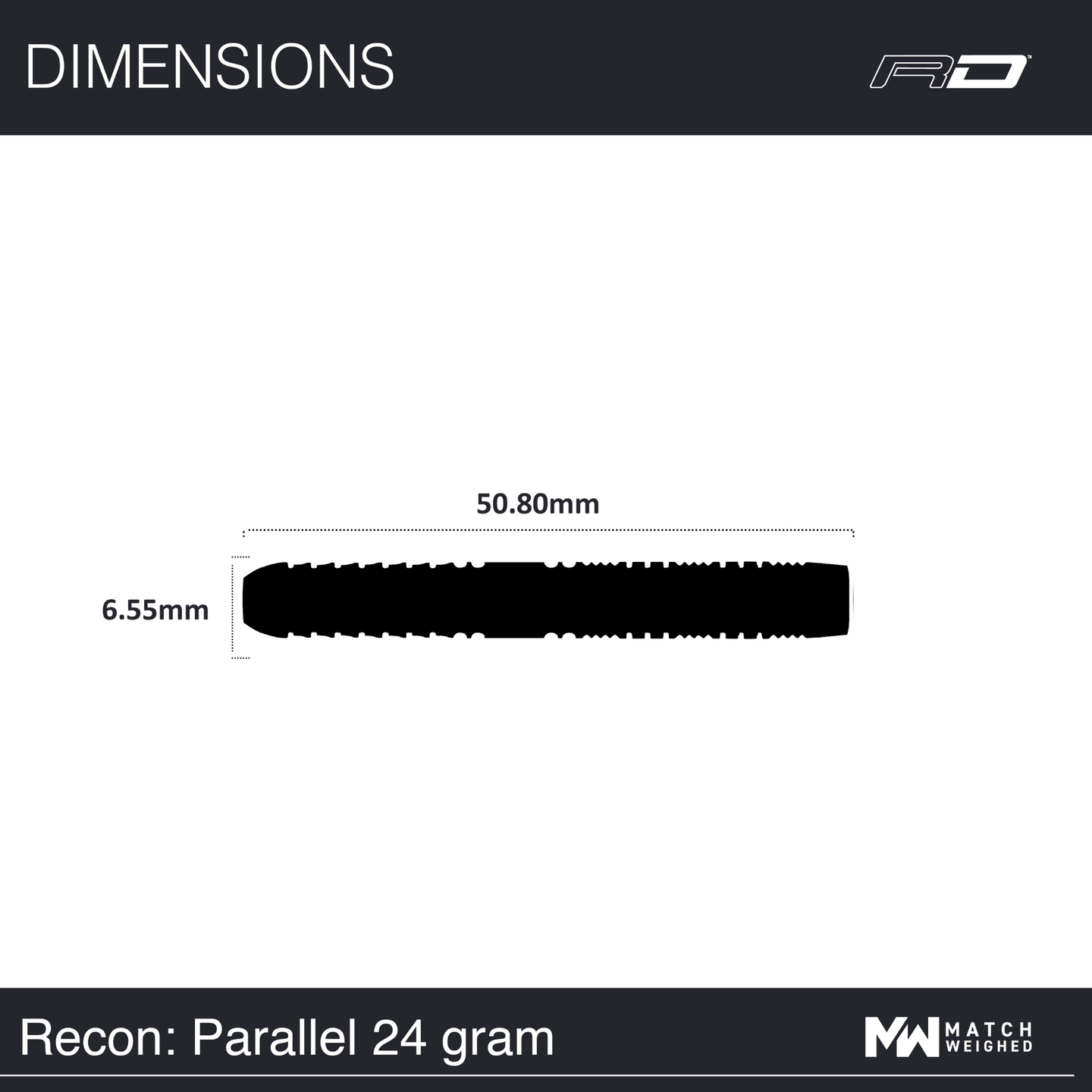 Red Dragon Recon Parallel Steeldarts Maße 24g