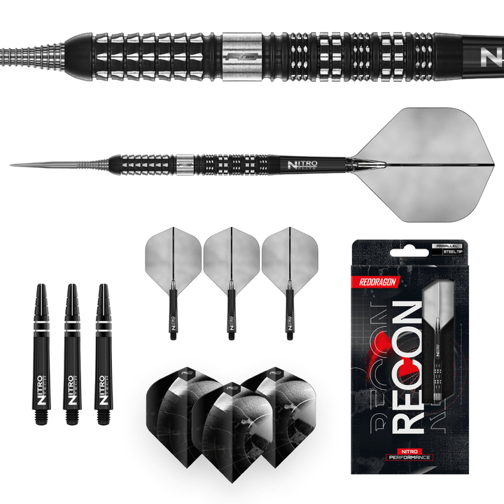 Red Dragon Recon Parallel Steeldarts package contents