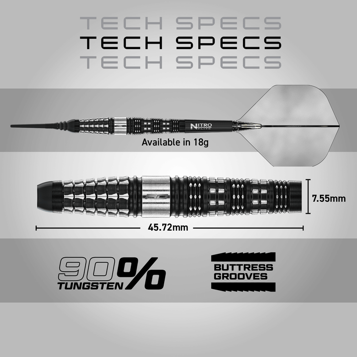 Red Dragon Recon Torpedo Softdarts Maße