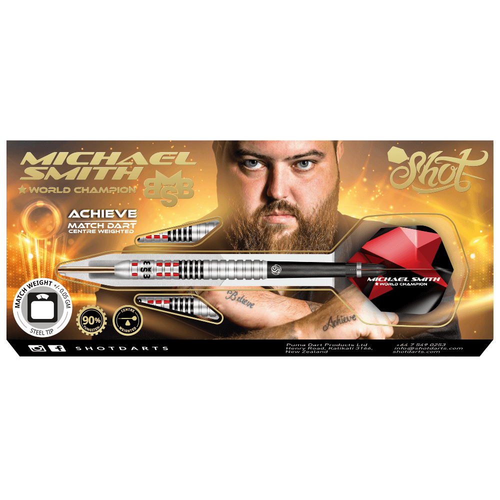 Shot Michael Smith Achieve Steeldarts Packung