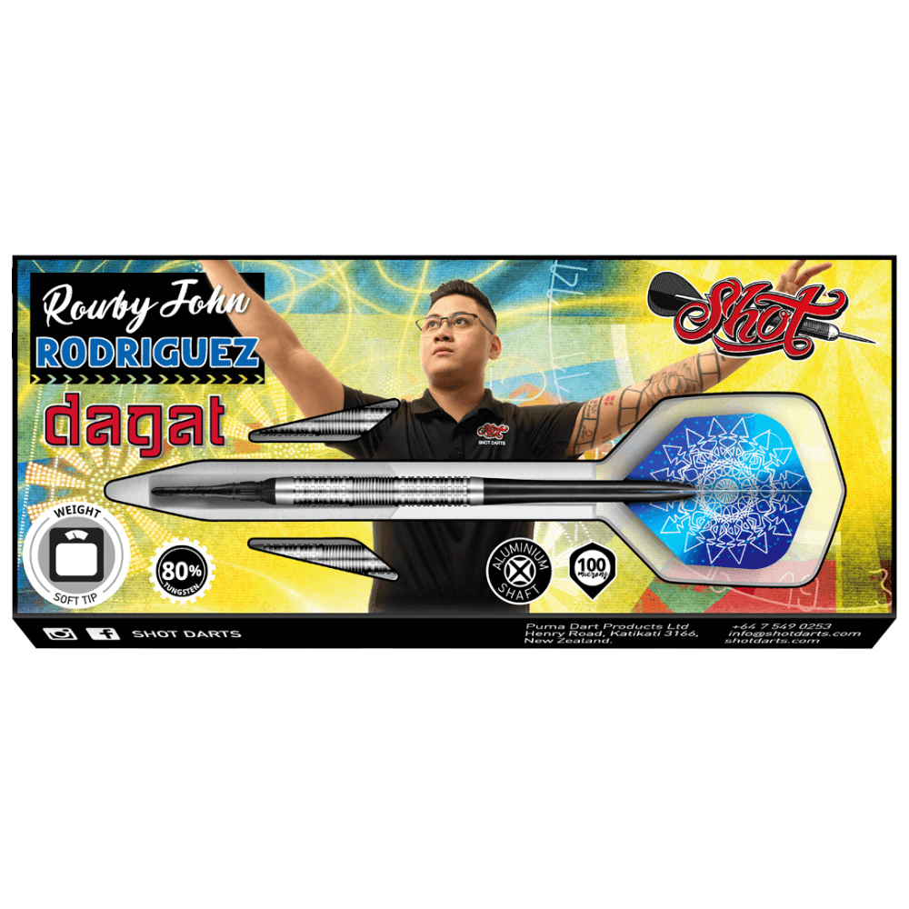 Shot Rowby-John Rodriguez Dagat Softdarts Packung