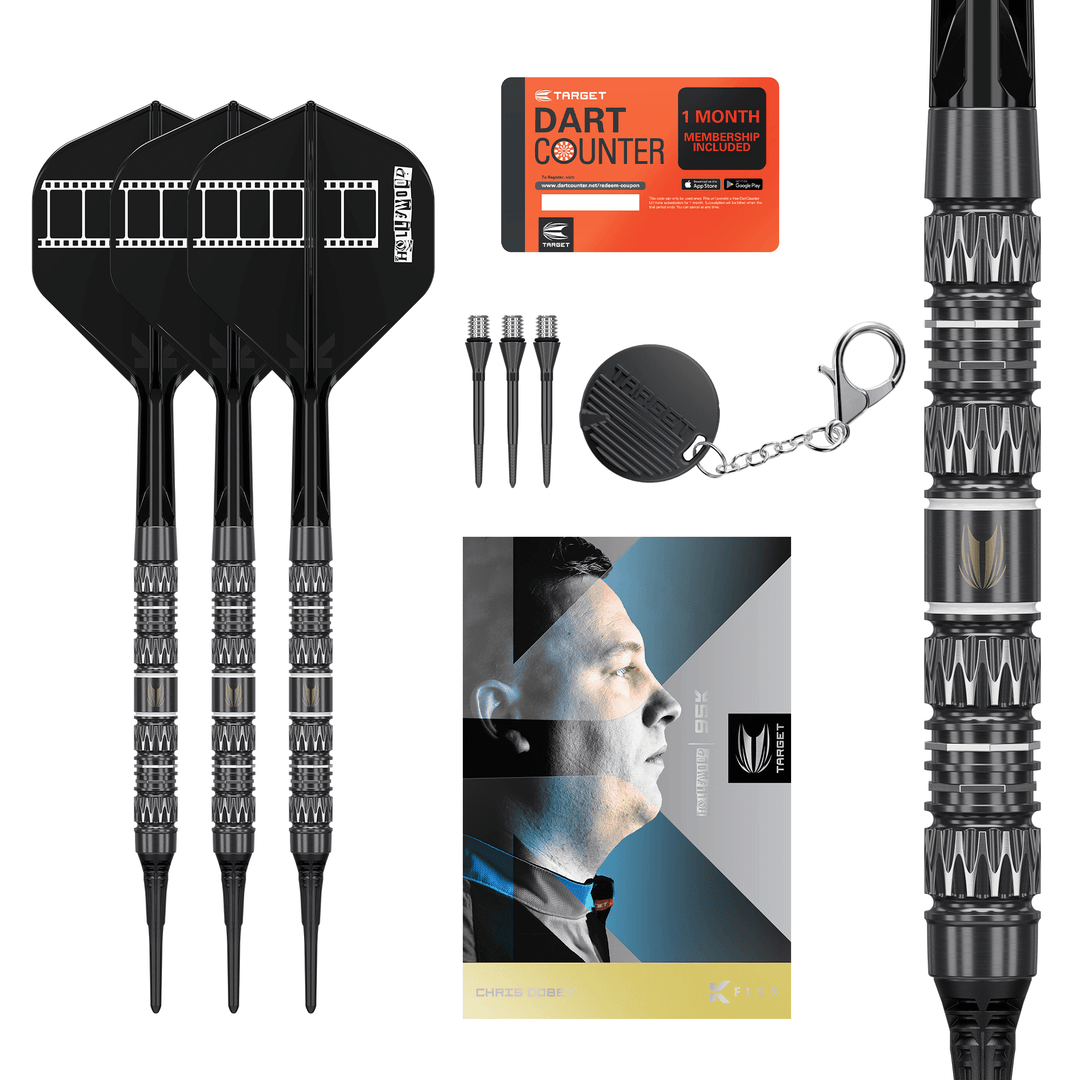 Target Chris Dobey 95K Softdarts Lieferumfang