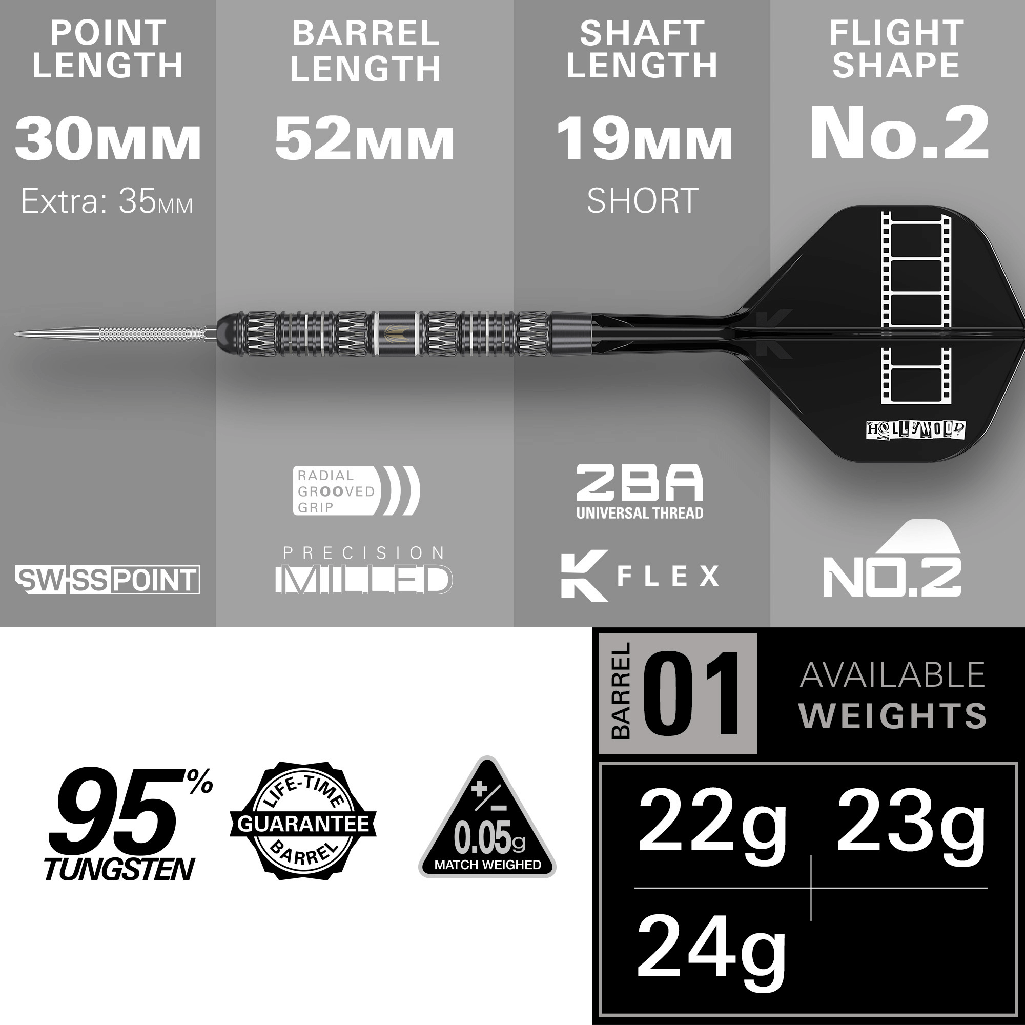 Target Chris Dobey 95K Swiss Point Steeldarts Details