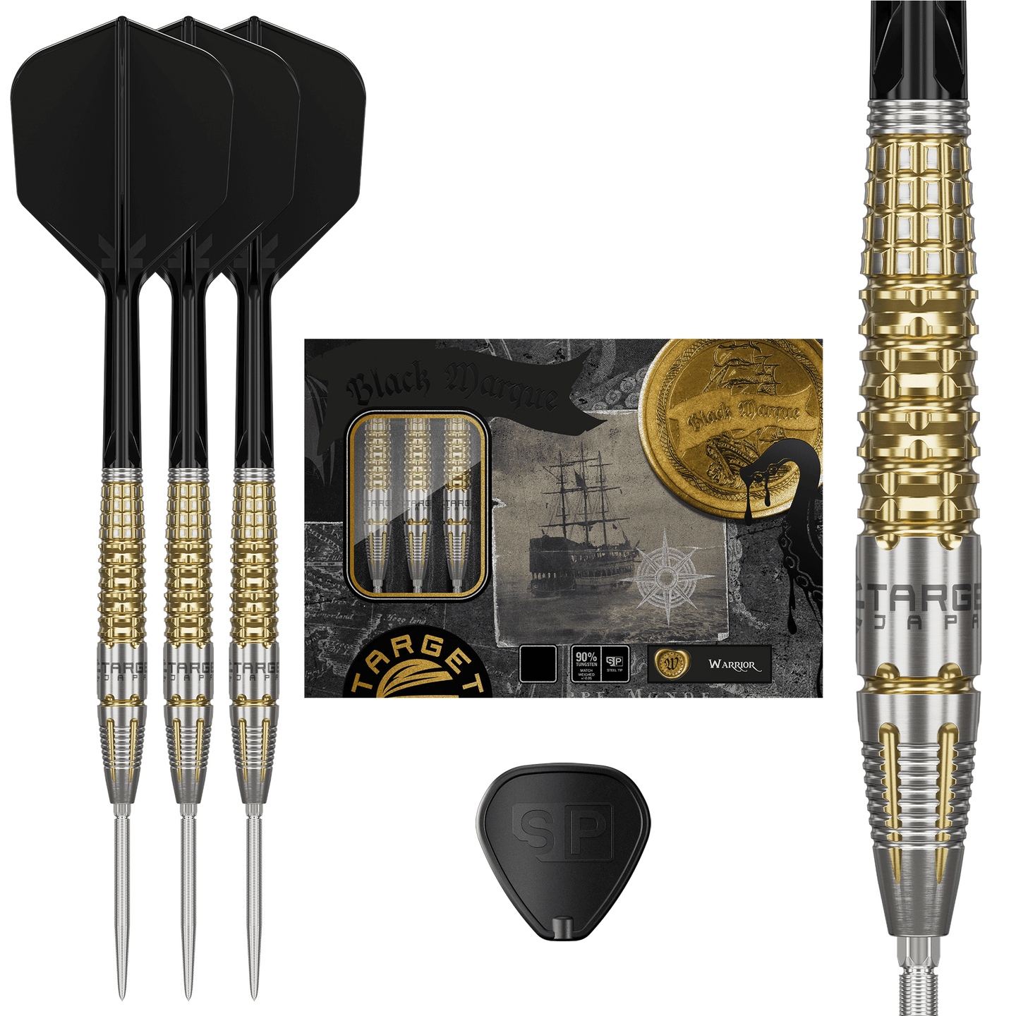 Target Japan Black Marque Warrior Swiss Point Steeldarts Verpackung
