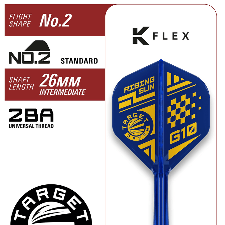 Target Japan Haruki Muramatsu Rising Sun Gen 10 Steeldarts Maße Shaft und Flight