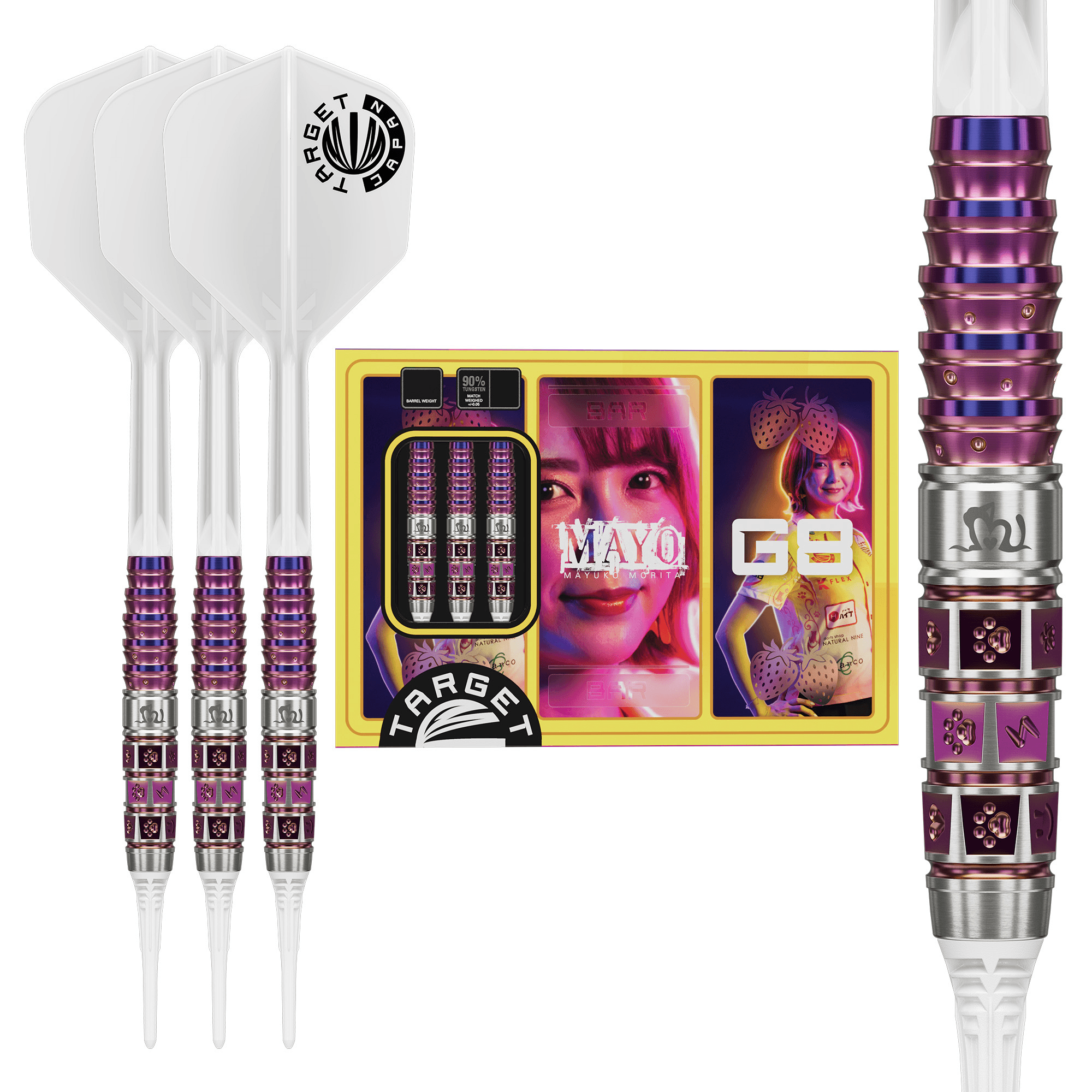 Target Japan Mayuko Morita Prime Series Mayo Gen 8 Softdarts Packungsinhalt