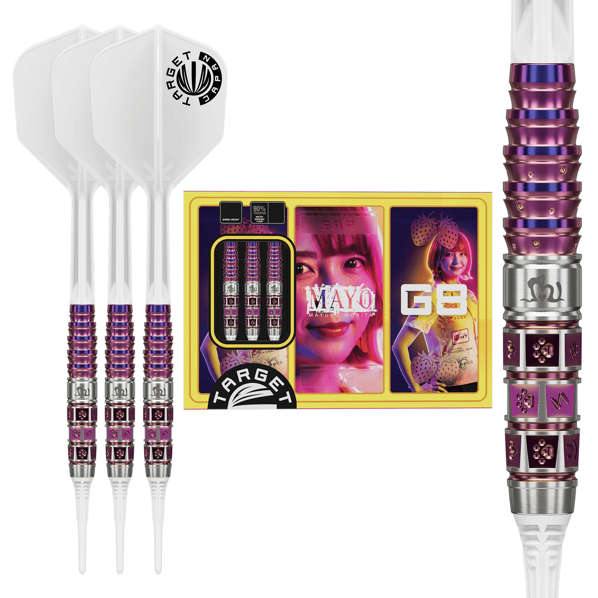 Target Japan Mayuko Morita Prime Series Mayo Gen 8 Softdarts Packungsinhalt