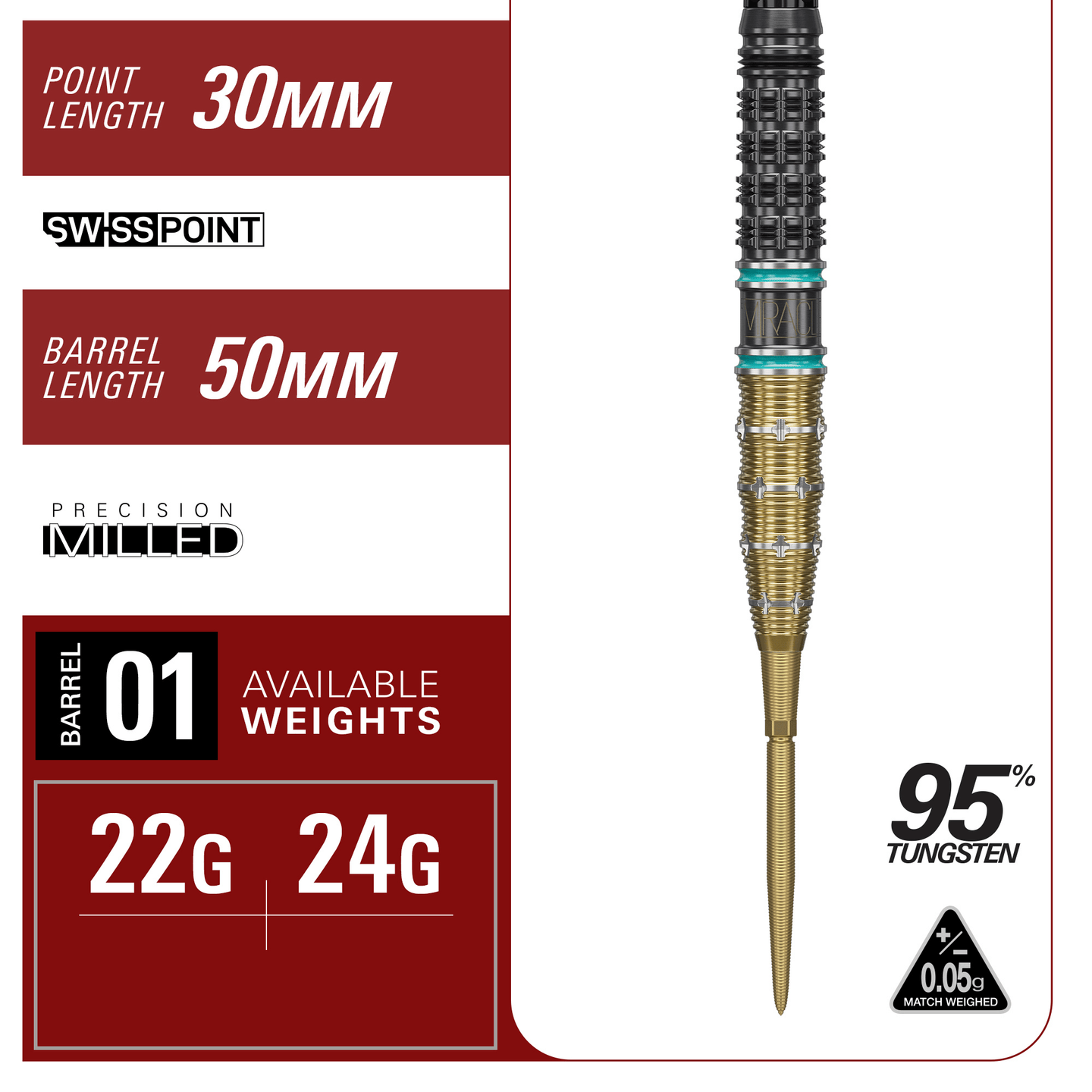 Target Japan Mikuru Suzuki The Miracle Gen 7.5 Steeldarts Maße Barrel
