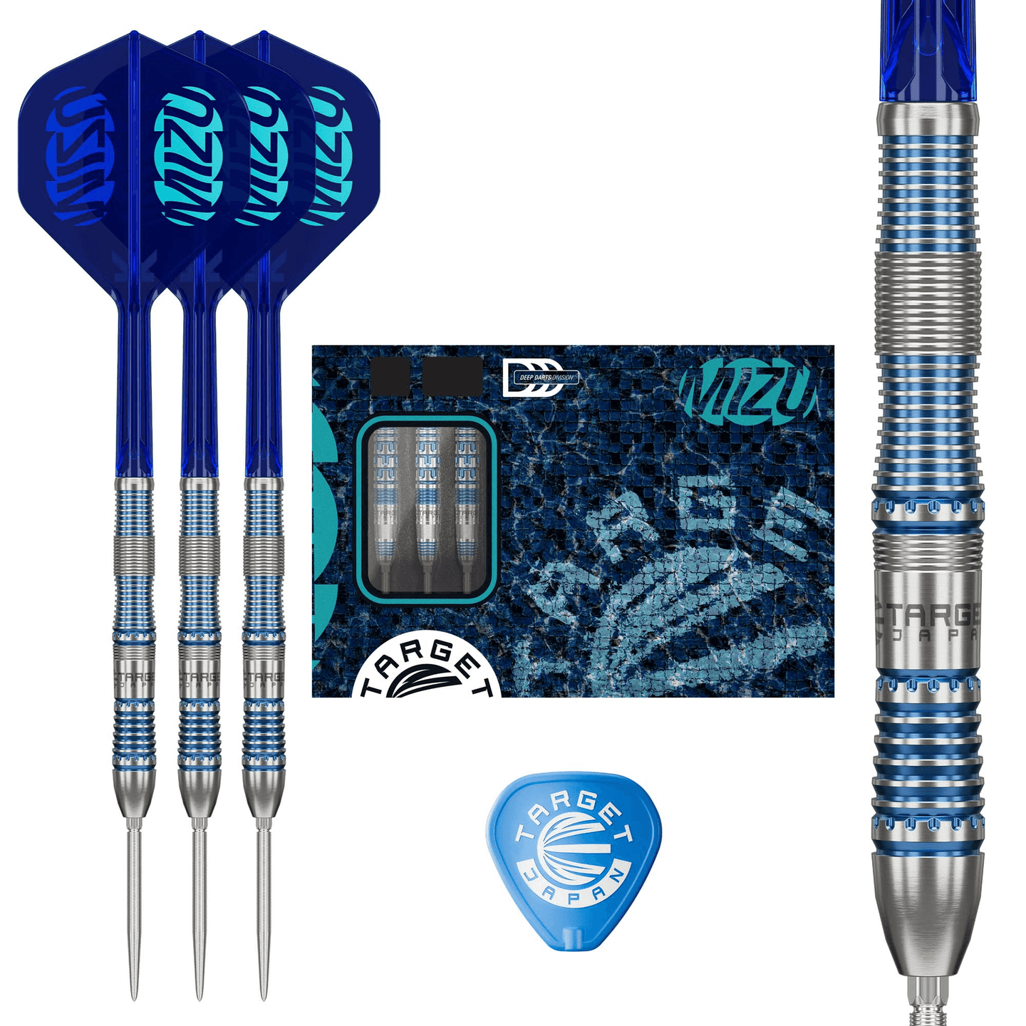Target Japan Mizu Series 02 Swiss Point Steeldarts Packungsinhalt