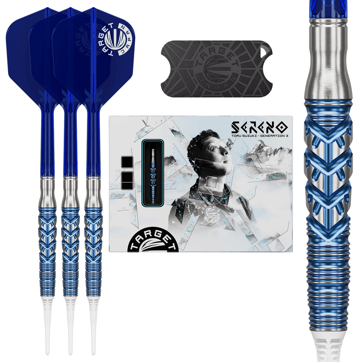 Target Japan Toru Suzuki Sereno Gen 3 Swiss Point Steeldarts Packungsinhalt
