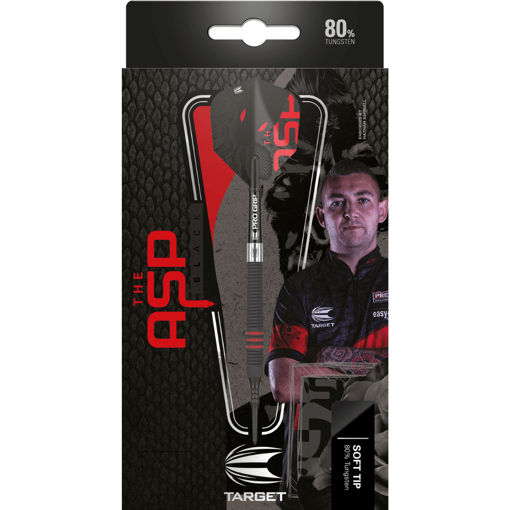 Target Nathan Aspinall 80 Black Softdarts Packung 